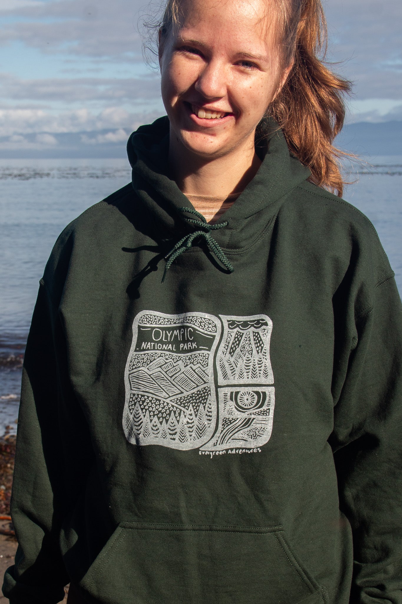 Forest Green Gildan Olympic National Park Hoodie