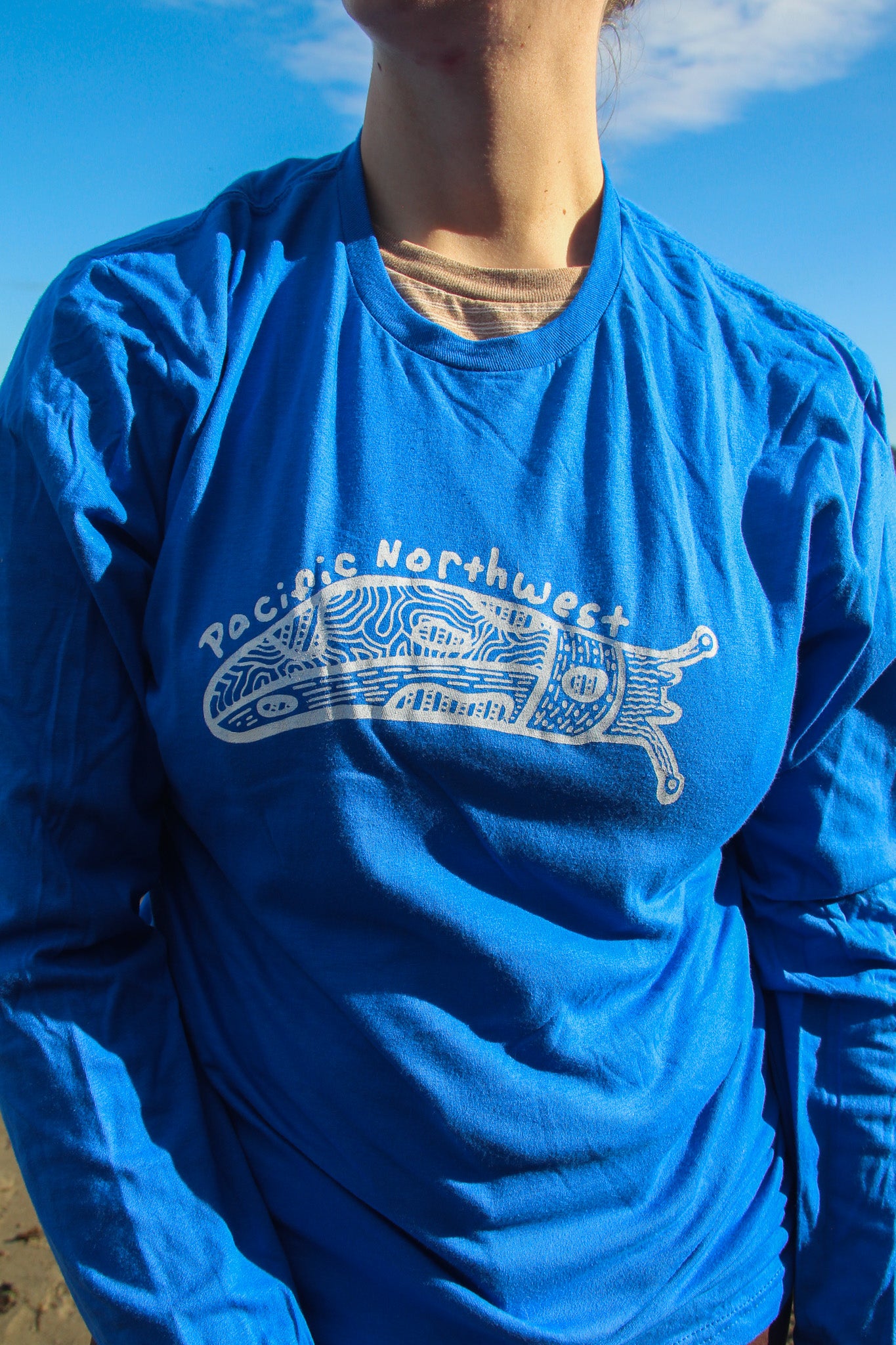 Royal Blue Softstyle Gildan Banana Slug Long Sleeve Tshirt