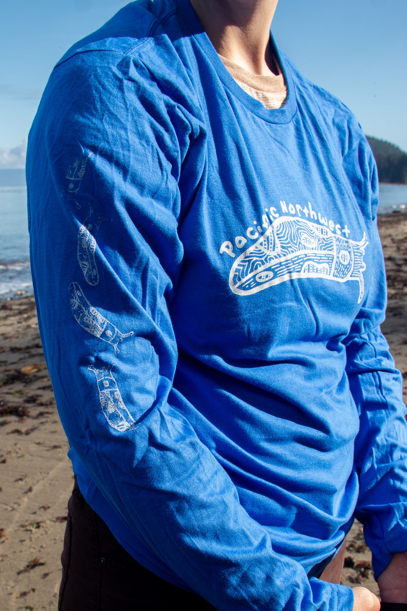Royal Blue Softstyle Gildan Banana Slug Long Sleeve Tshirt