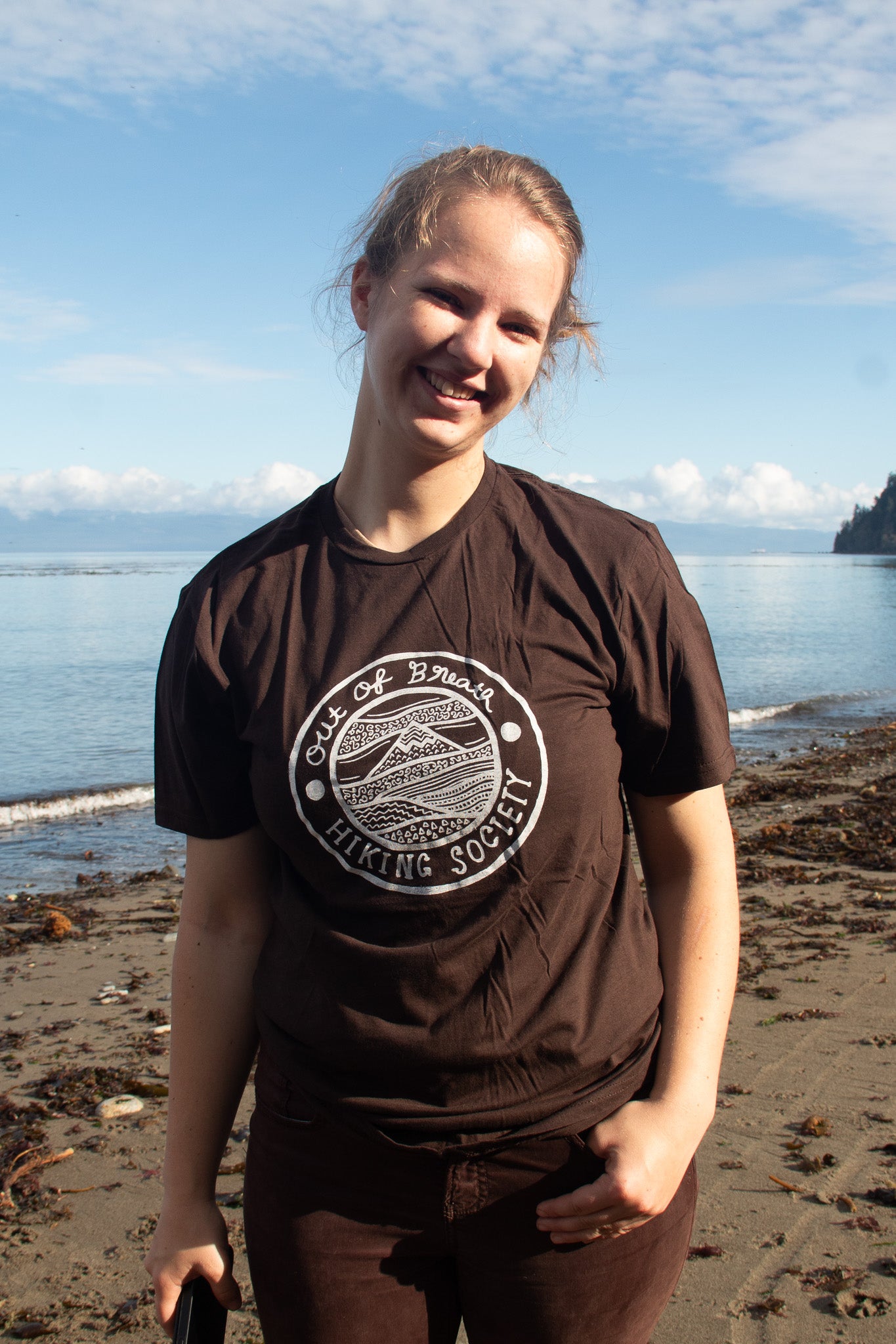 Brown Softsyle Gildan Hiking Society Tshirt