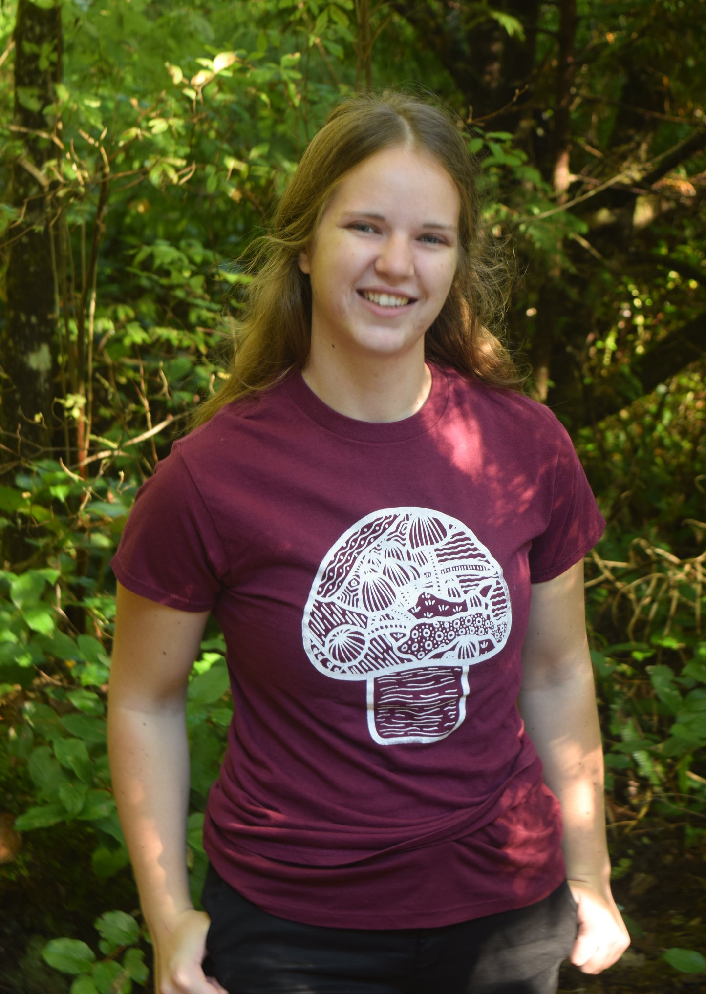 Maroon Mushroom T-shirt