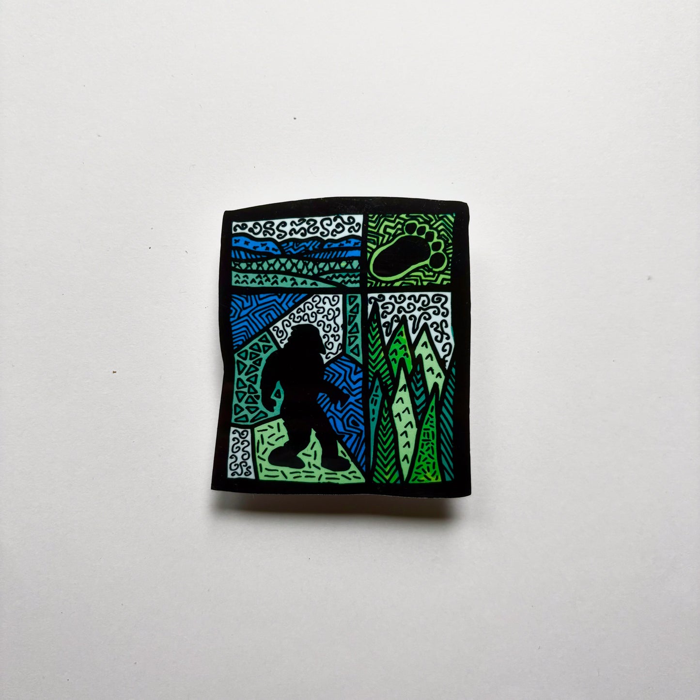 Bigfoot Collage Sticker/Magnet