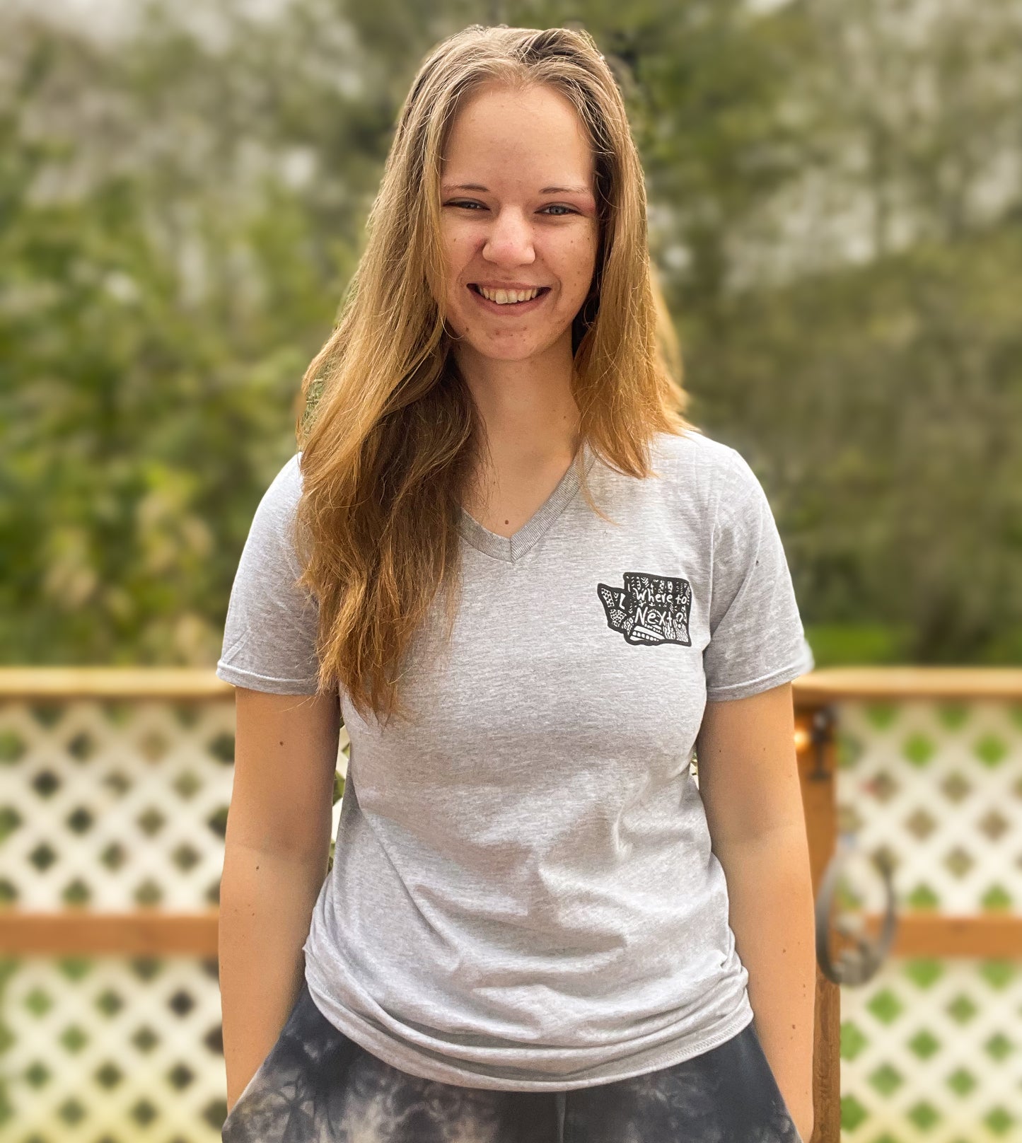 Where To Next Vneck T-shirt