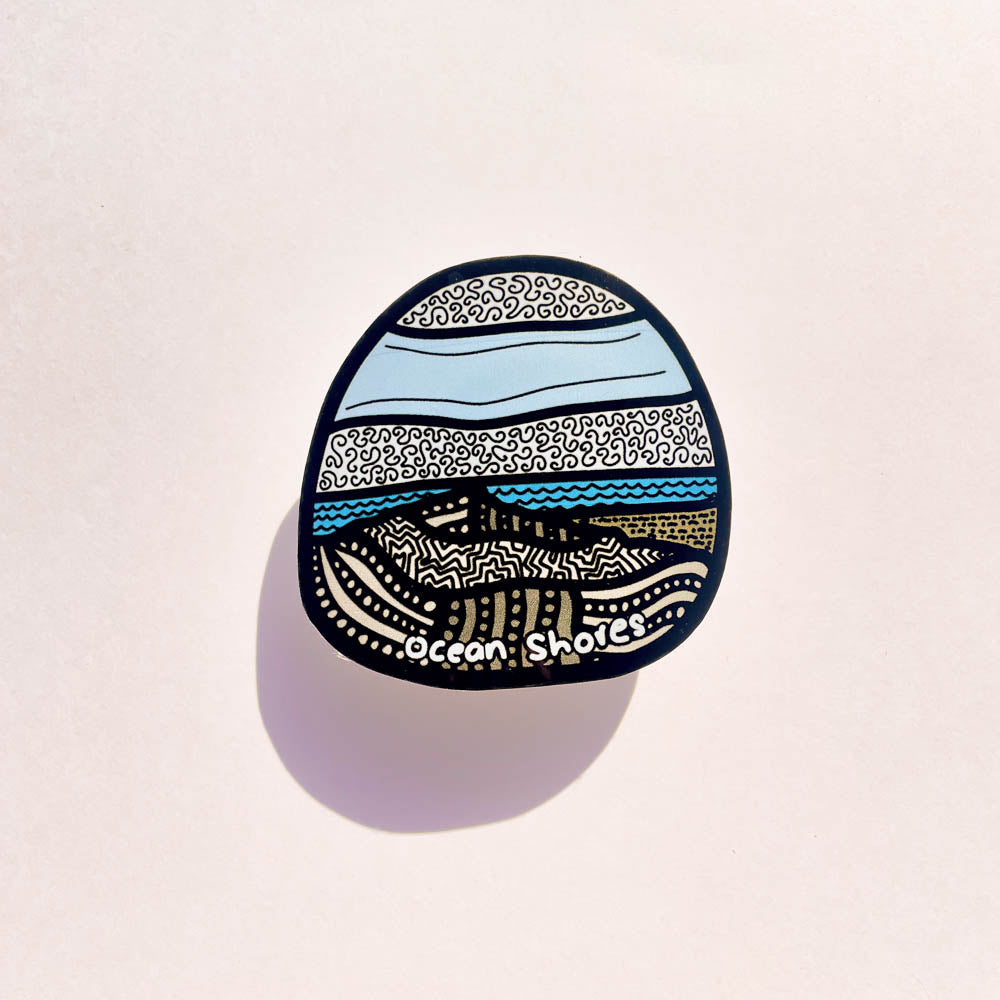 Ocean Shores Jetty Sticker/Magnet