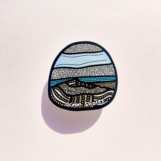 Ocean Shores Jetty Sticker/Magnet