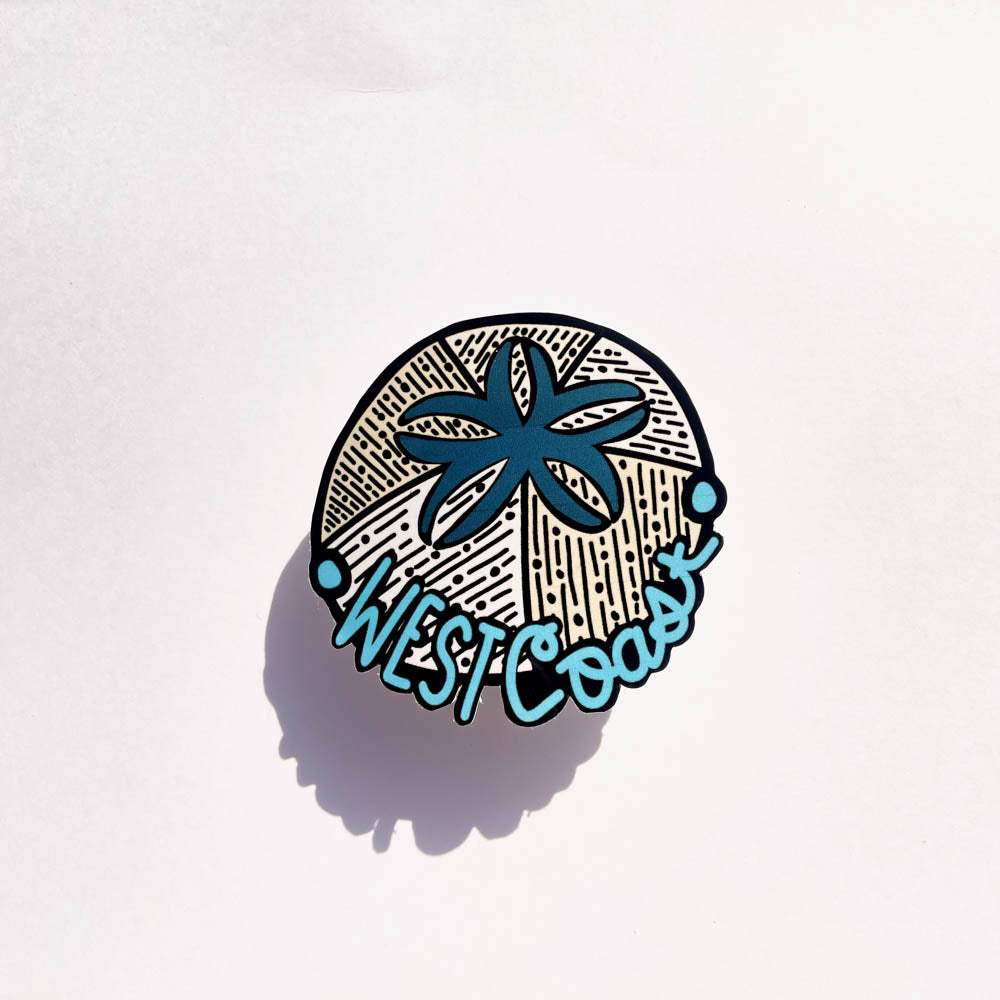 West Coast Sand Dollar Sticker/Magnet