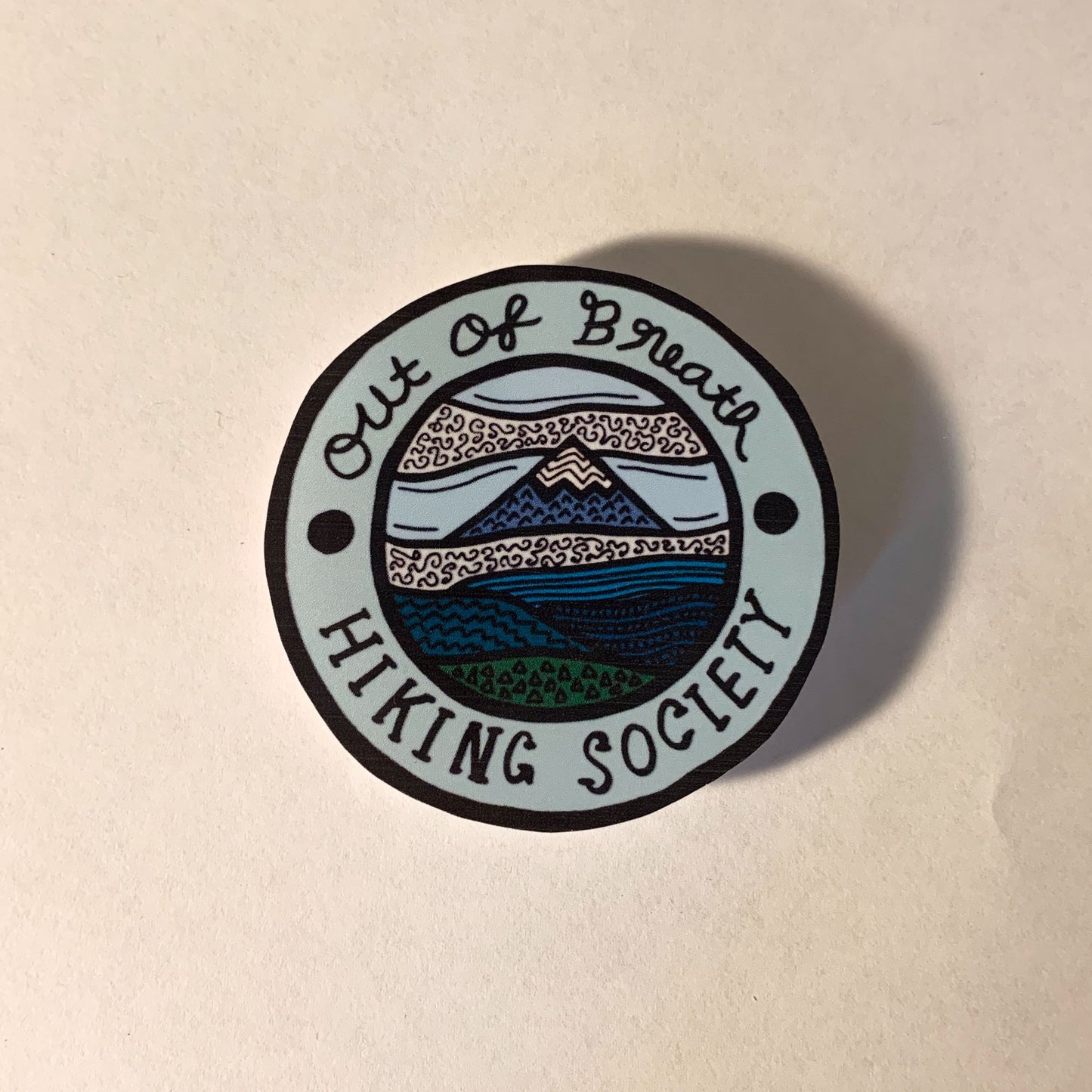 Out Of Breathe Hiking Society Sticker/Magnet