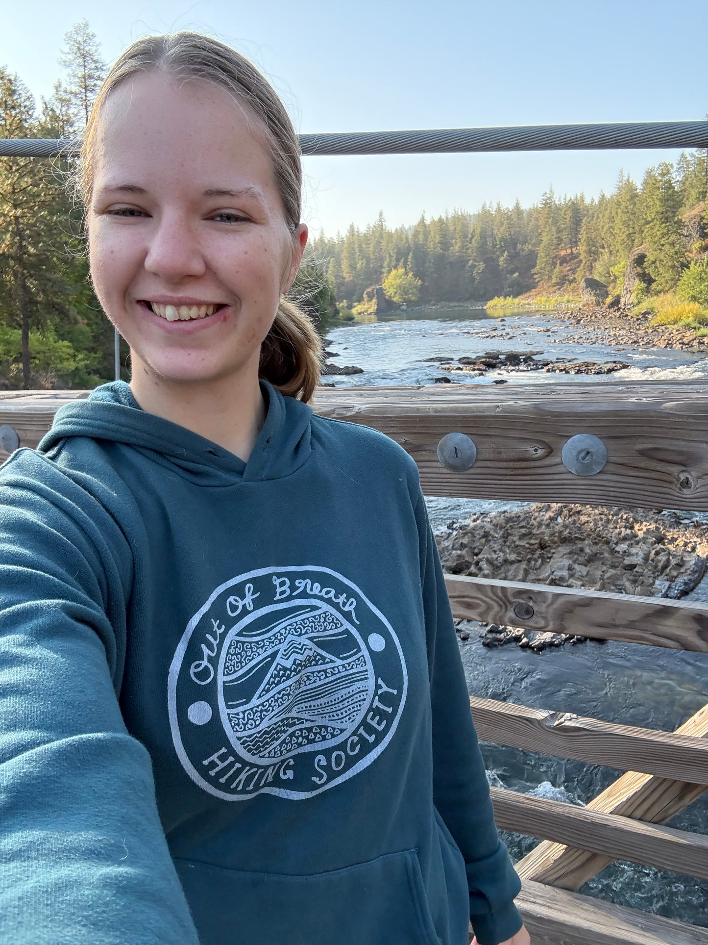 Out Of Breathe Hiking Society Bella Canvas Hoodie