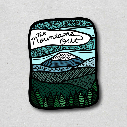 Mountains Out Sticker/Magnet
