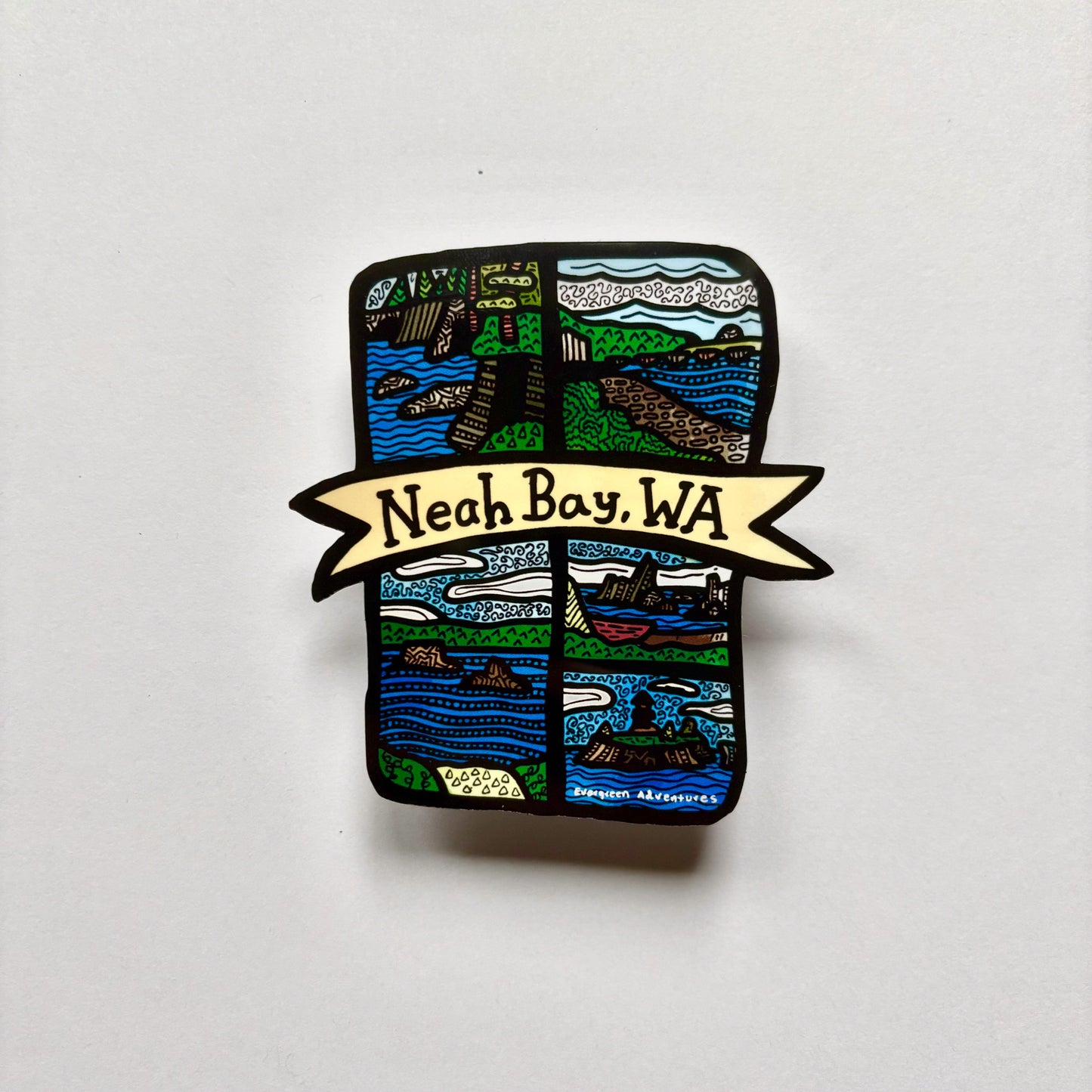 Neah Bay Collage Sticker/Magnet