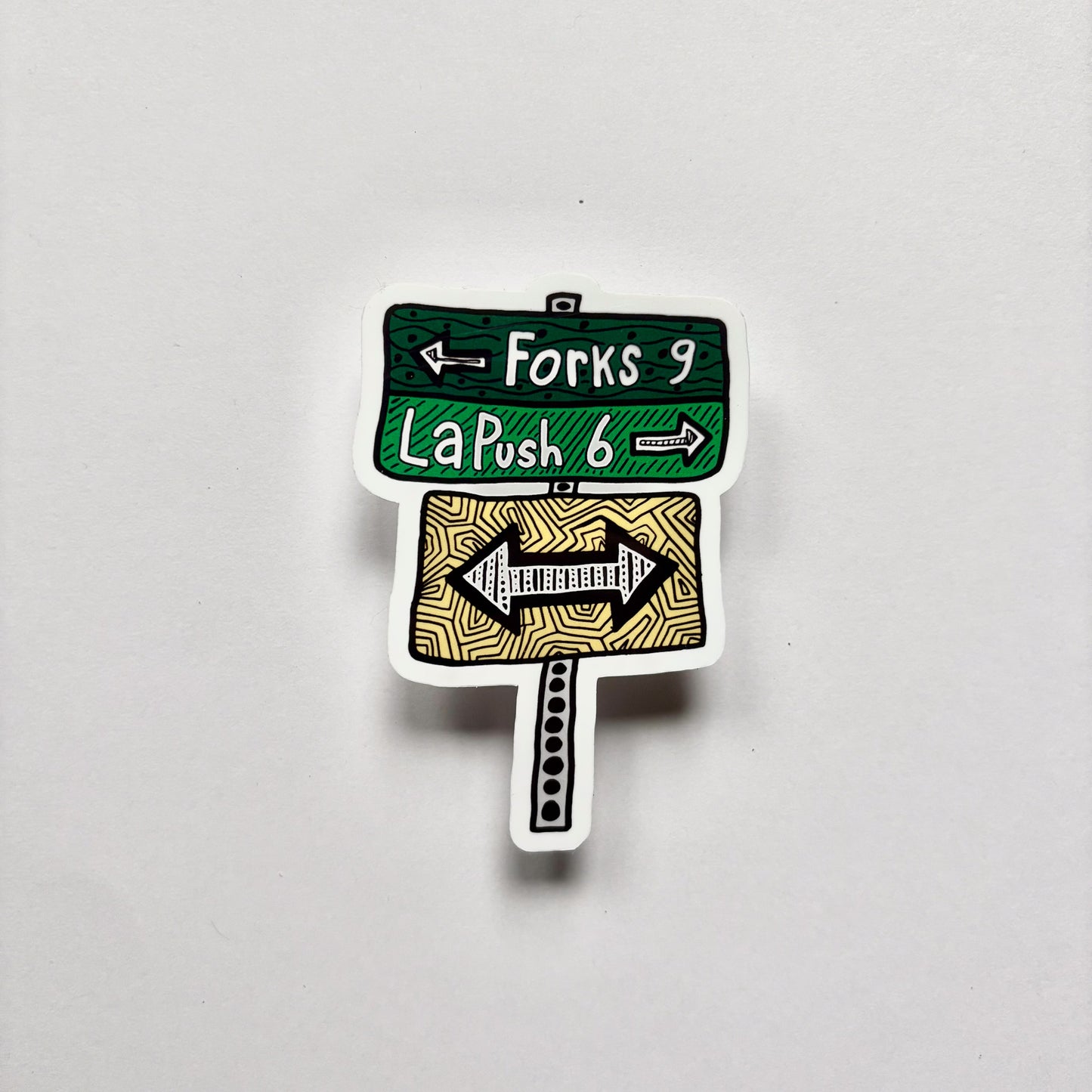 Forks/Lapush Road Signs Sticker/magnet
