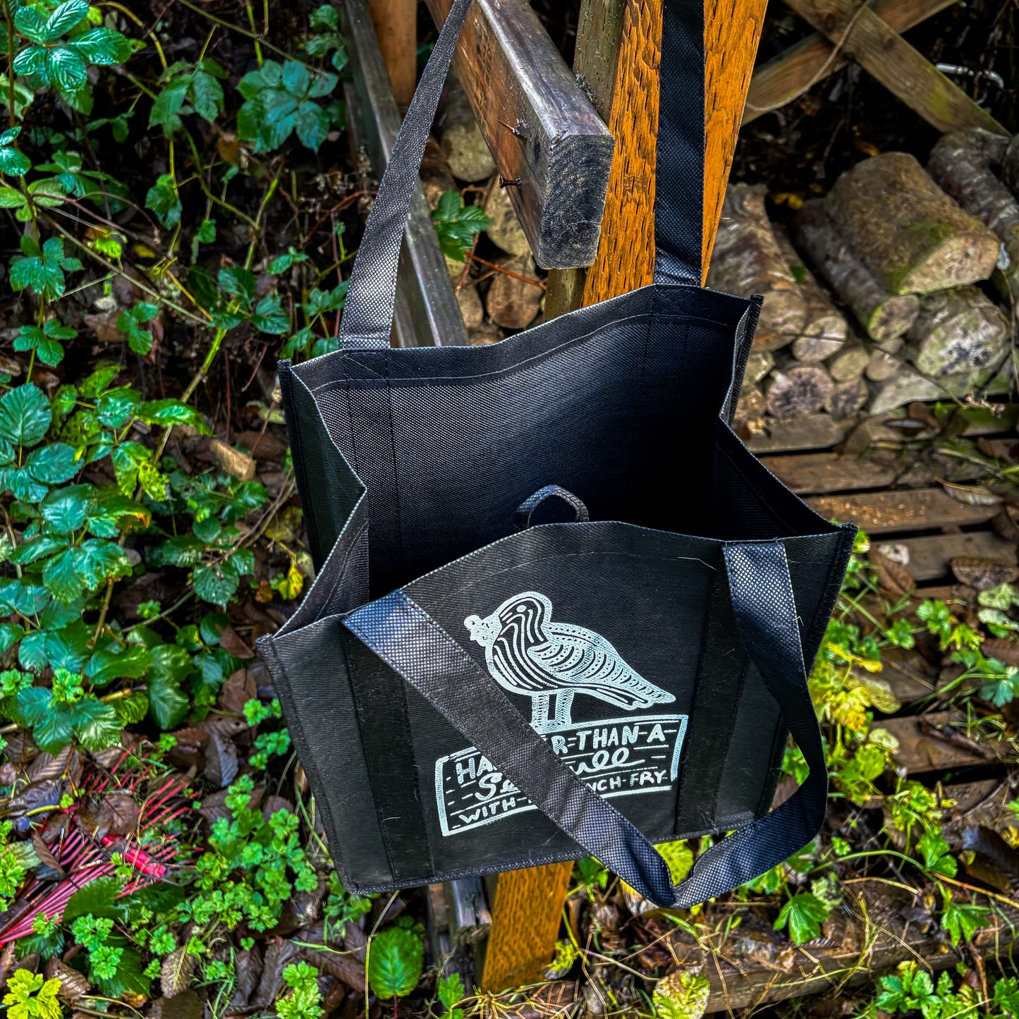 Black Seagull reusable shopping bag