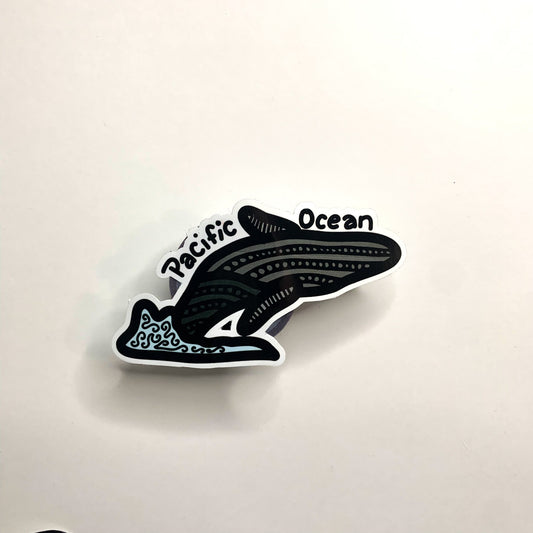 Pacific Ocean Grey Whale - Waterproof Vinyl Sticker Wholesale
