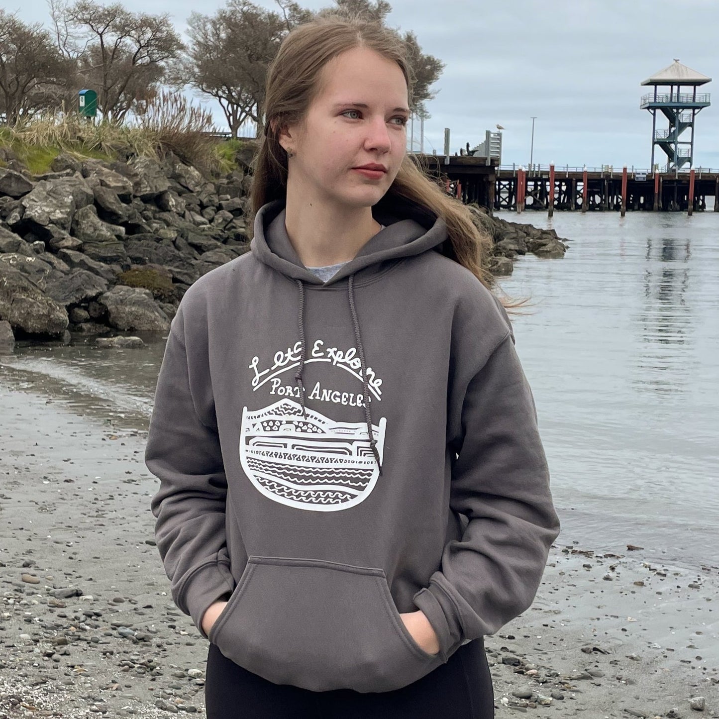 Port Angeles Grey Hoodie