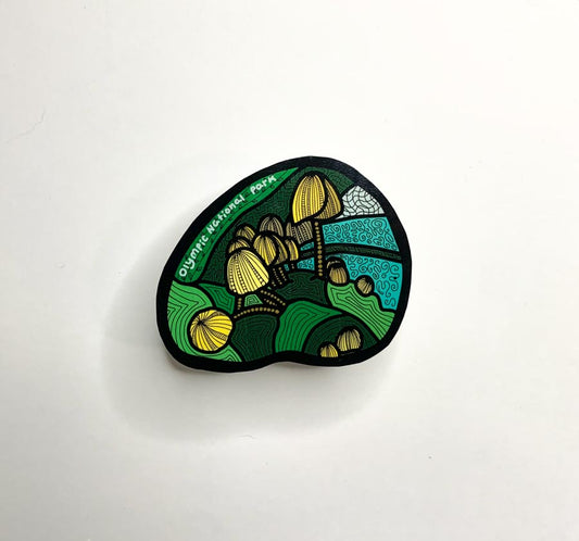 Olympic National Park Mushrooms Sticker/Magnet