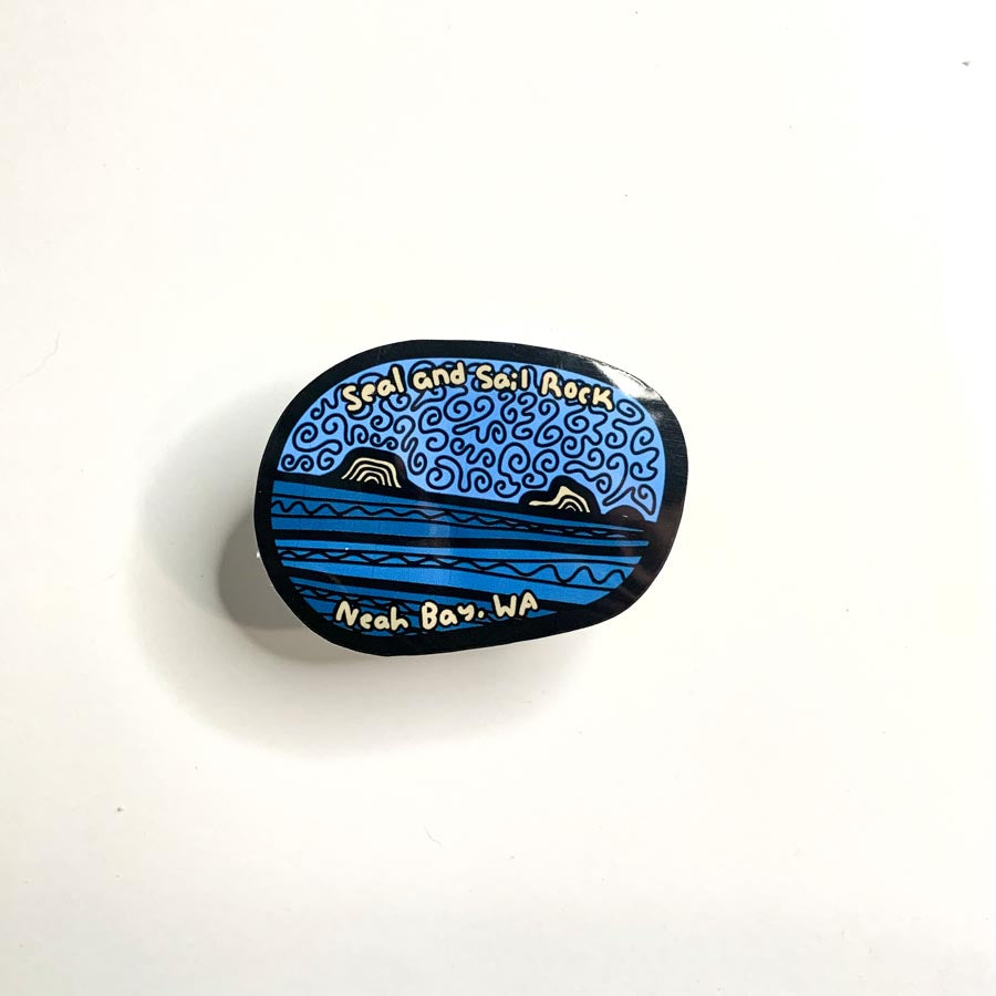 Seal and Sail Rock Sticker/Magnet