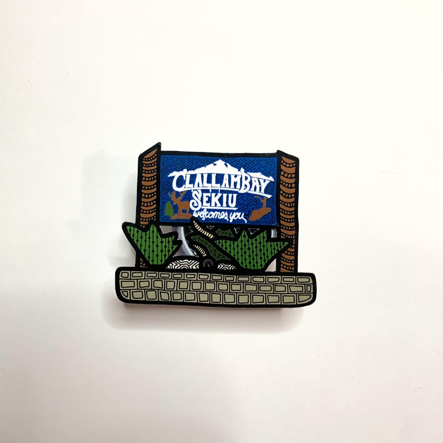 Clallam Bay Welcome Sign Sticker