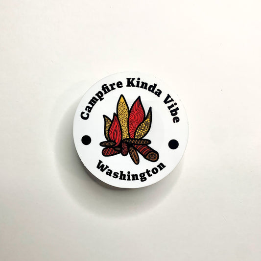 Camp Fire Kinda Vibe Sticker/Magnet
