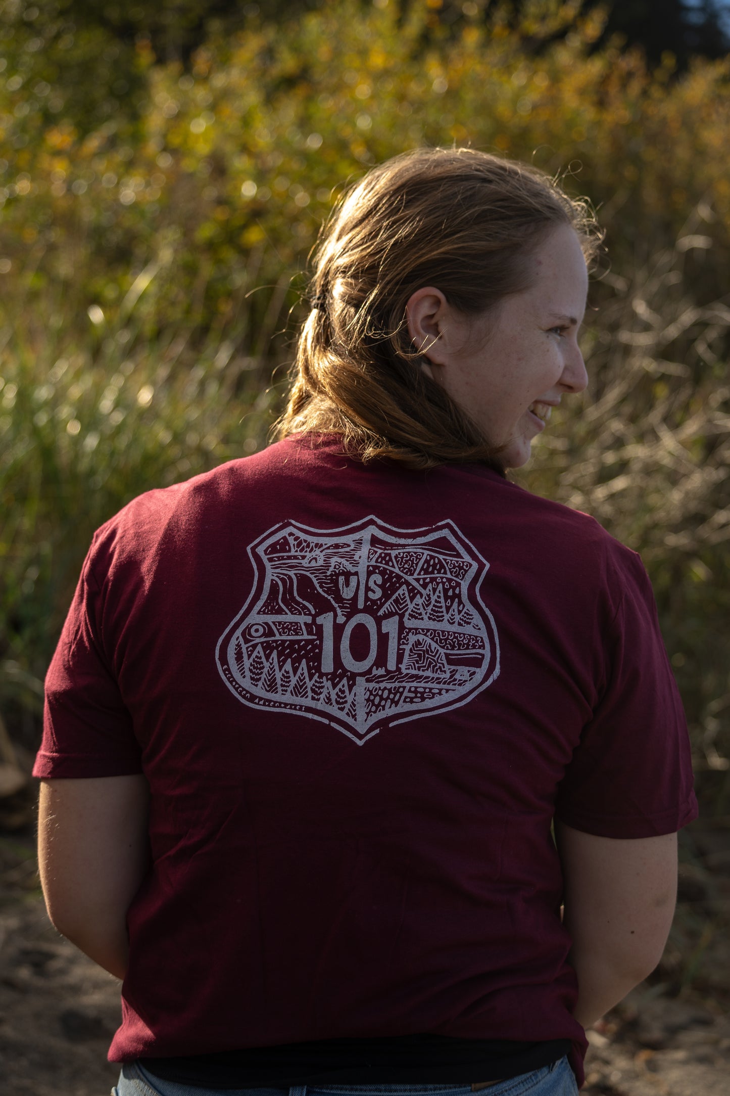 Highway 101 Maroon Tshirt