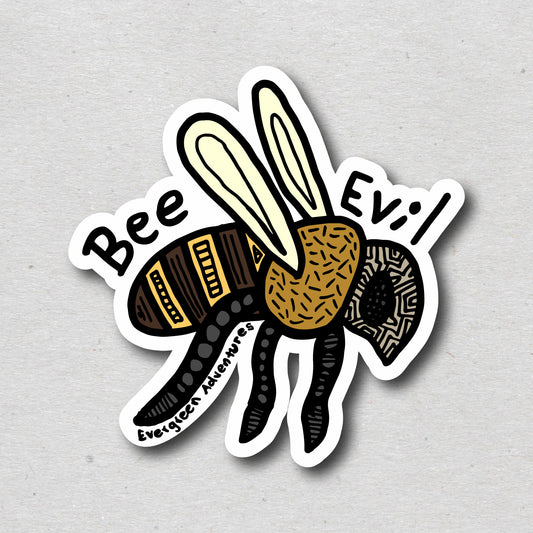 Bee Evil Sticker/Magnet