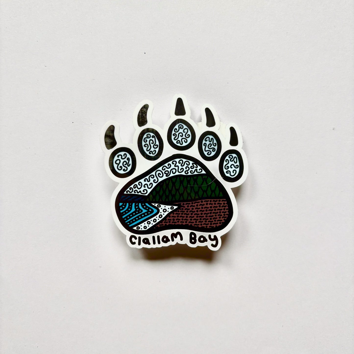 Clallam Bay Bear Claw Sticker/Magnet