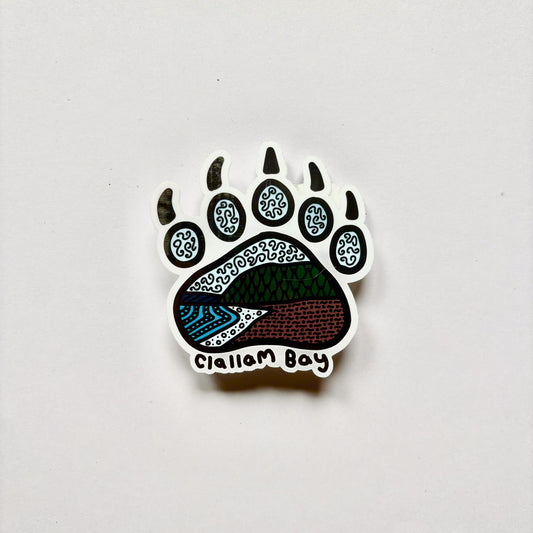 Clallam Bay Bear Claw Sticker/Magnet
