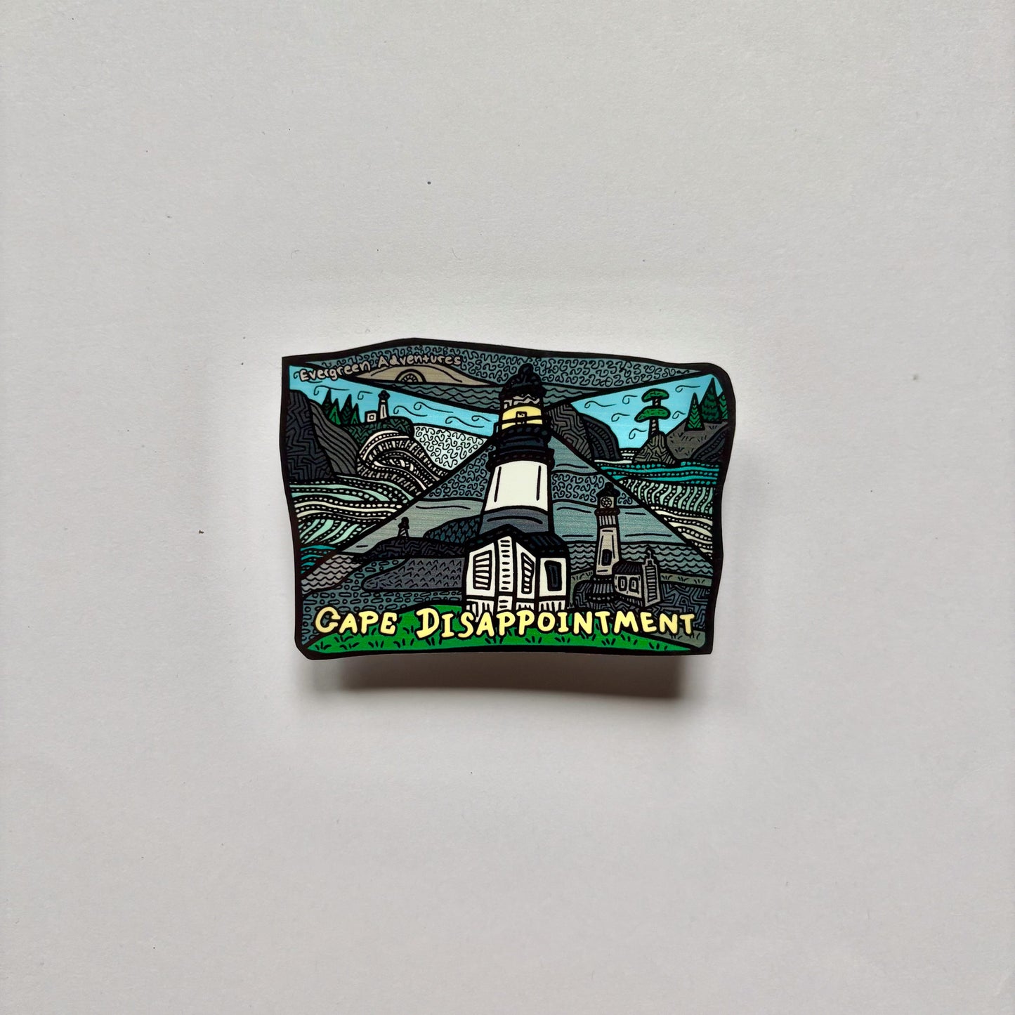 Cape Disappointment Collage Sticker/Magnet