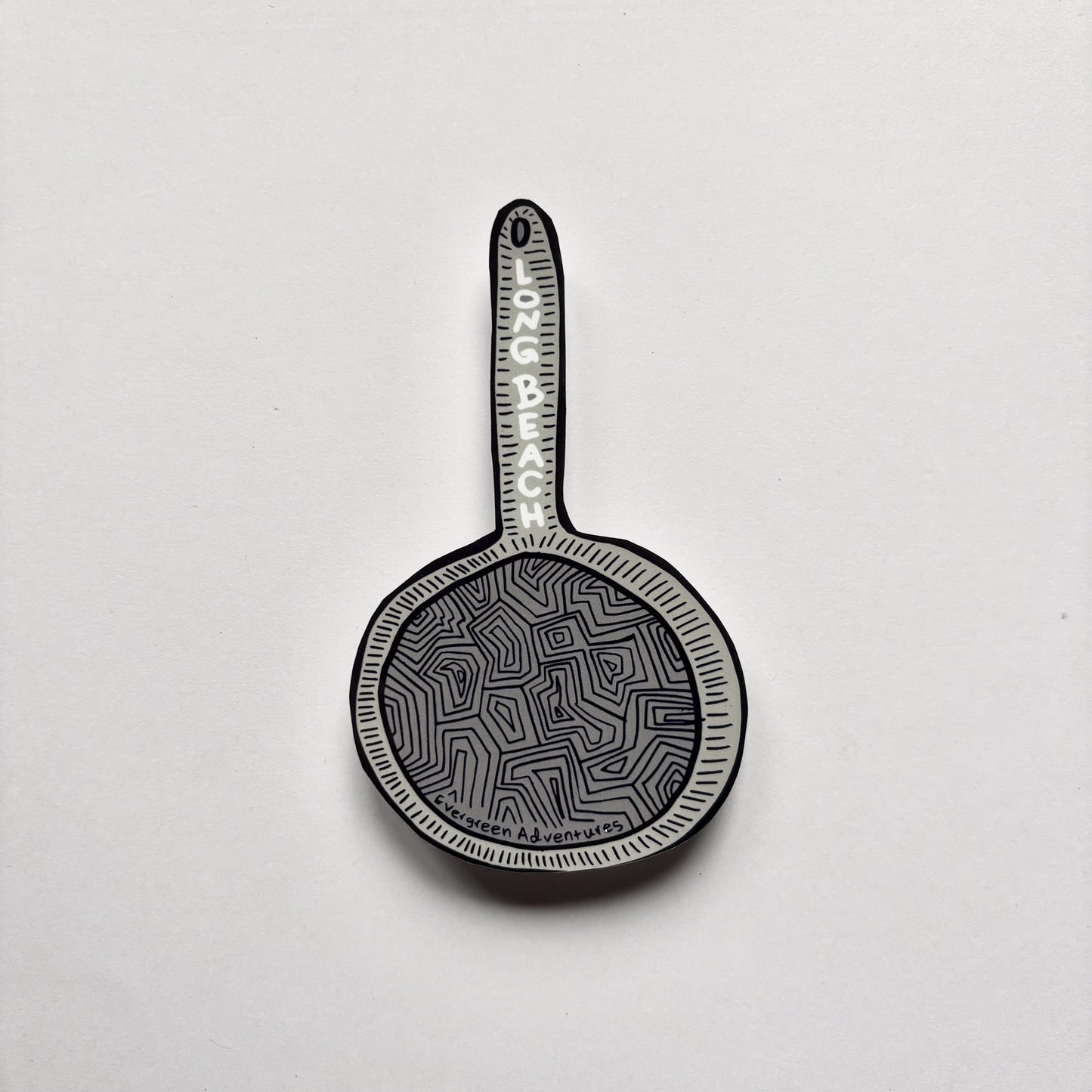 Long Beach Frying Pan Sticker/Magnet