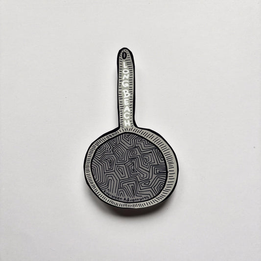 Long Beach Frying Pan Sticker/Magnet