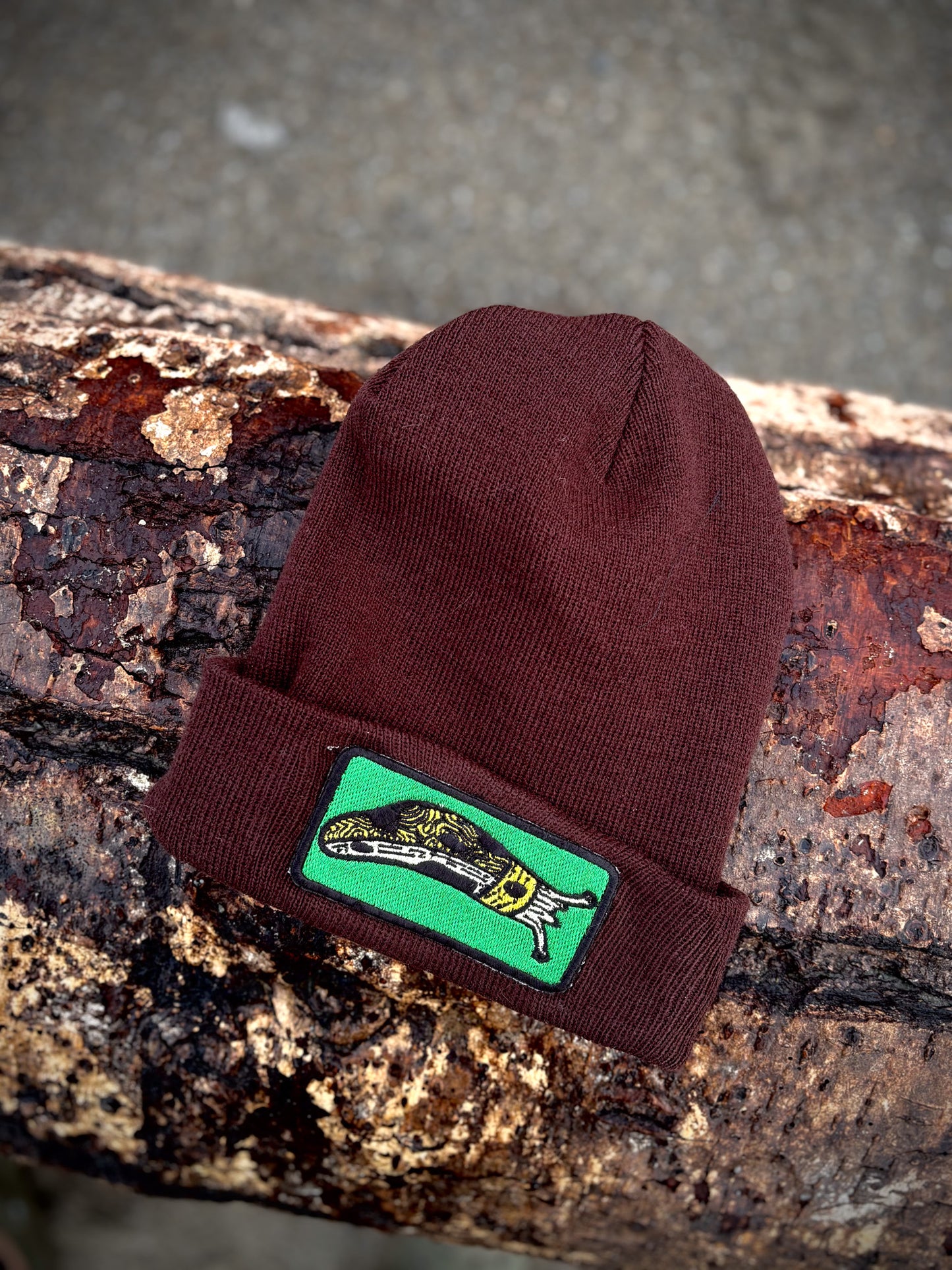 Banana Slug Brown Knit Beanie