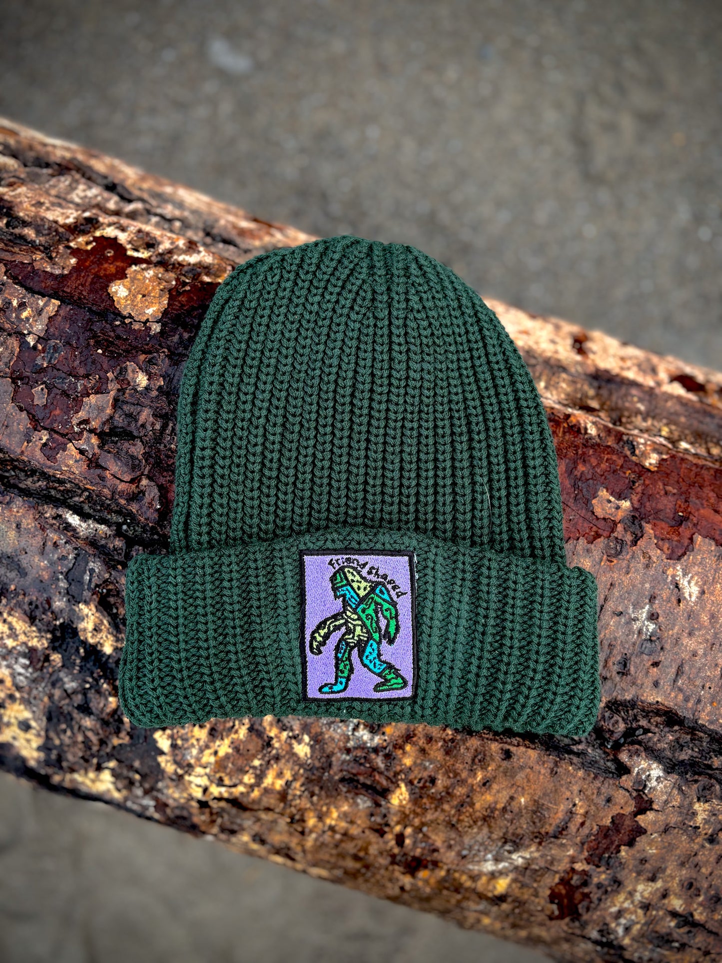 Sasquatch Green Chunky Knit Beanie