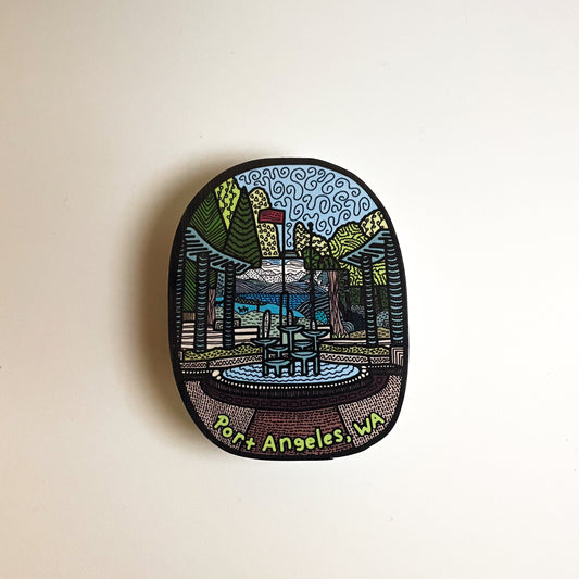 Port Angeles Fountain Sticker/Magnet