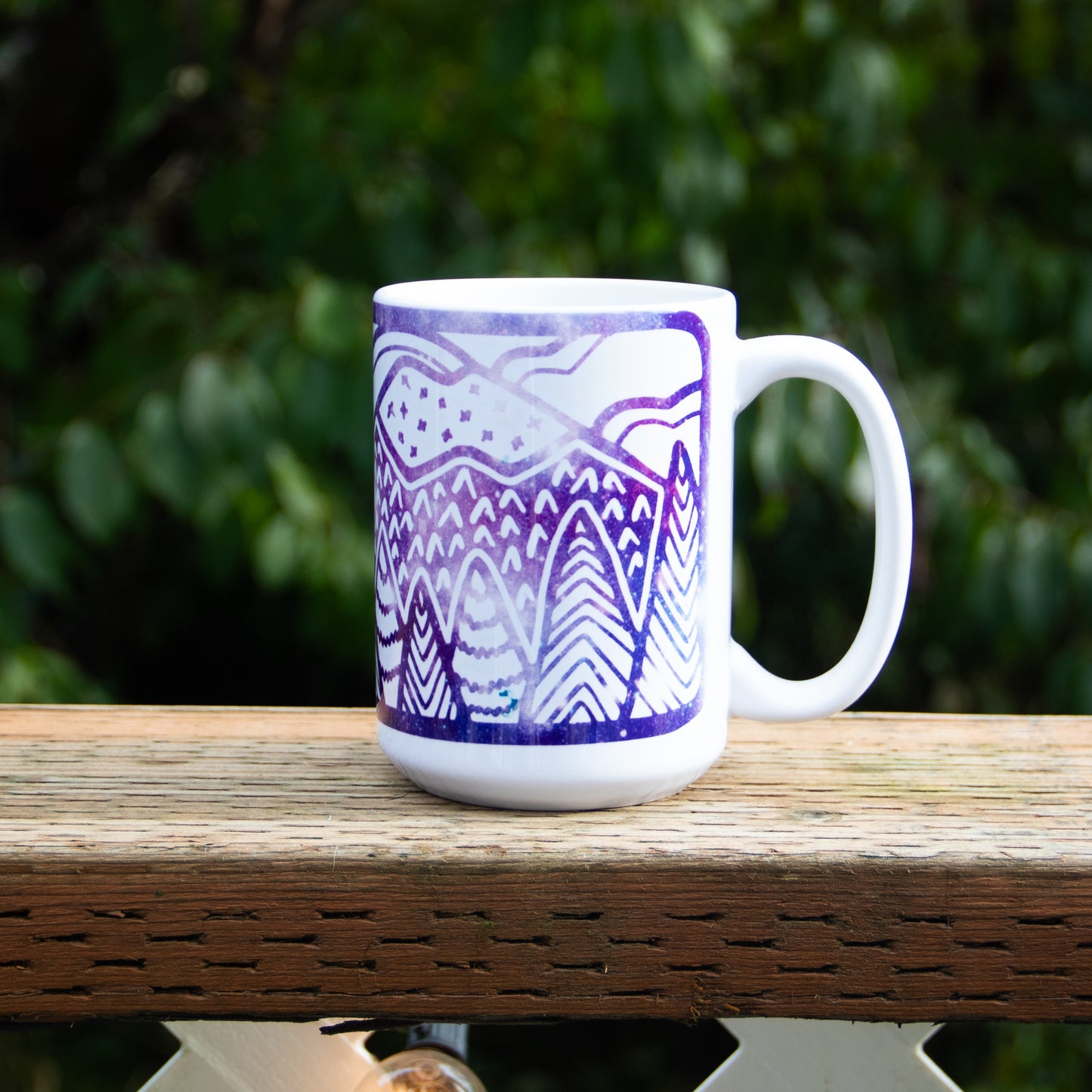 15oz Evergreen Adventures Mug purple gradient