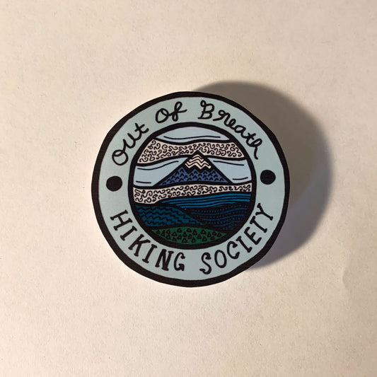 Out Of Breathe Hiking Society Sticker
