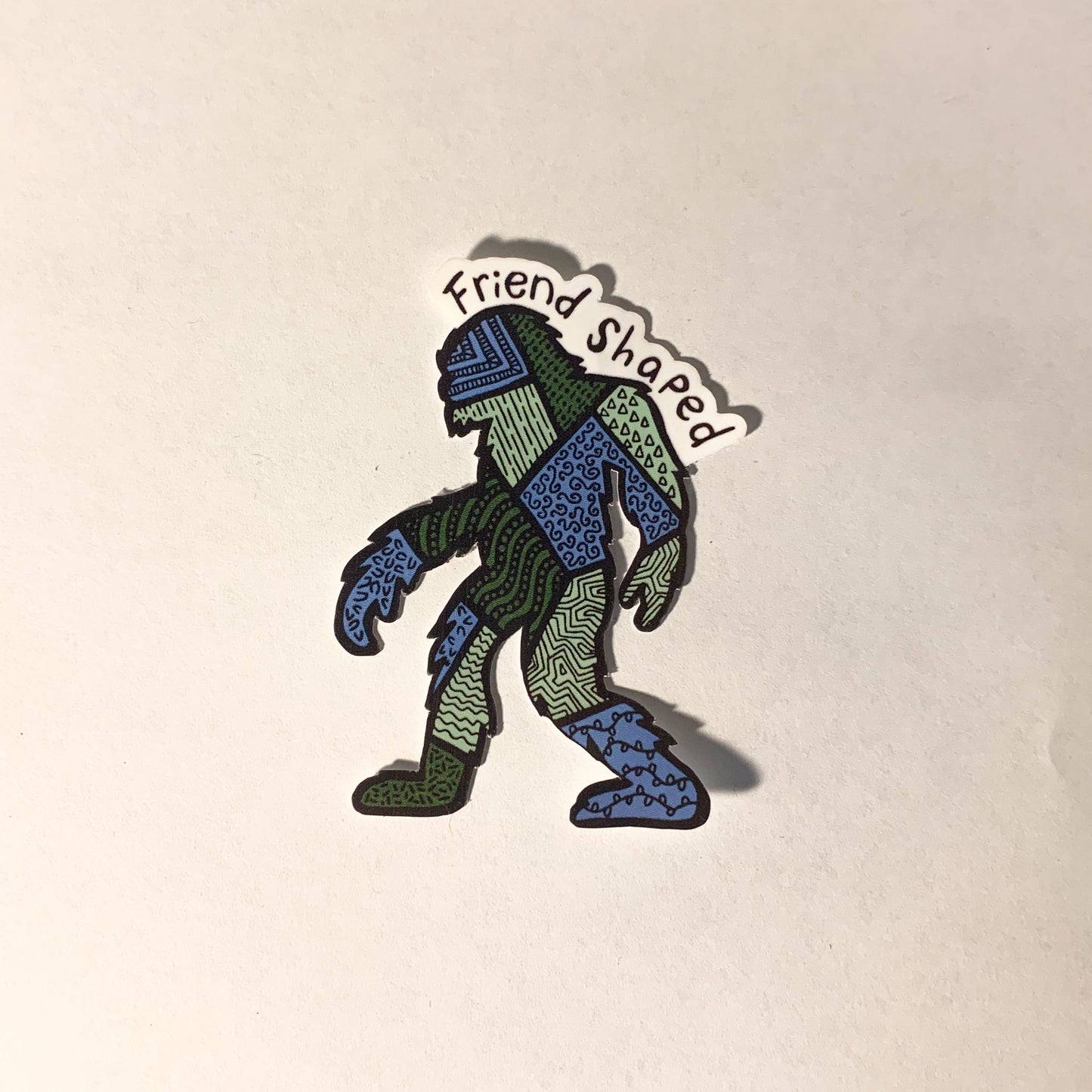 Friend Shaped Bigfoot Sticker