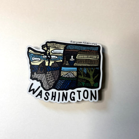 Washington Collage - Sticker/Magnet