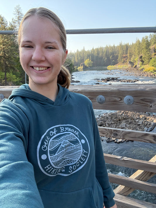 Out Of Breathe Hiking Society Bella Canvas Hoodie