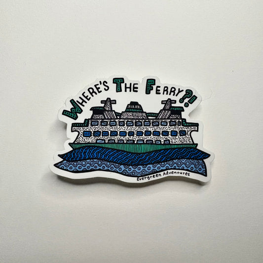 WTF Where's The Ferry - Sticker/Magnet