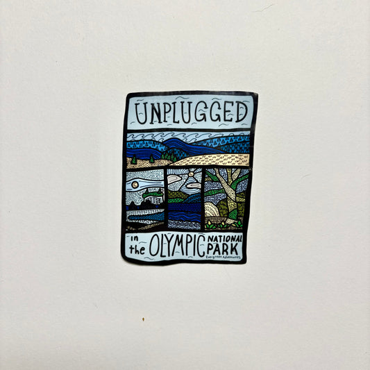 Unplugged in the Olympic National Park - Sticker/Magnet