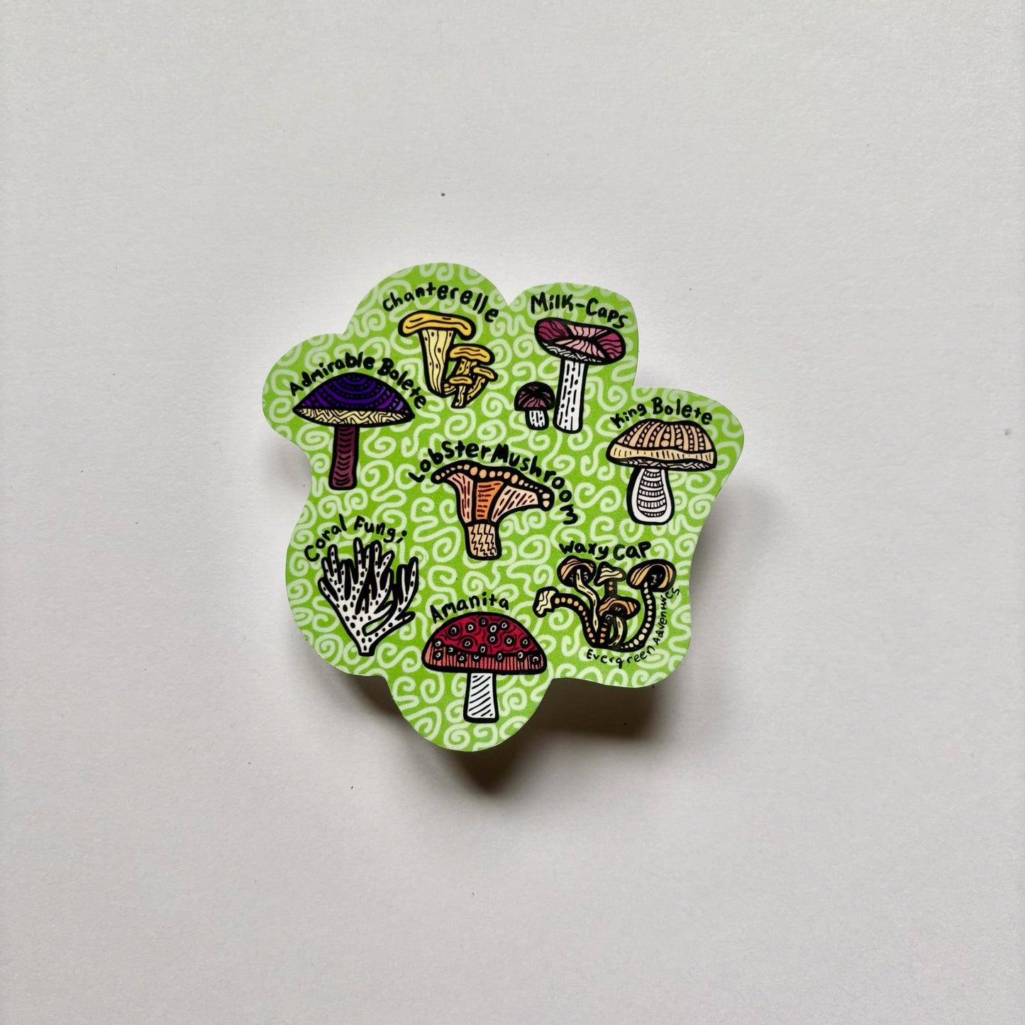 Mushroom Collage Sticker/Magnet