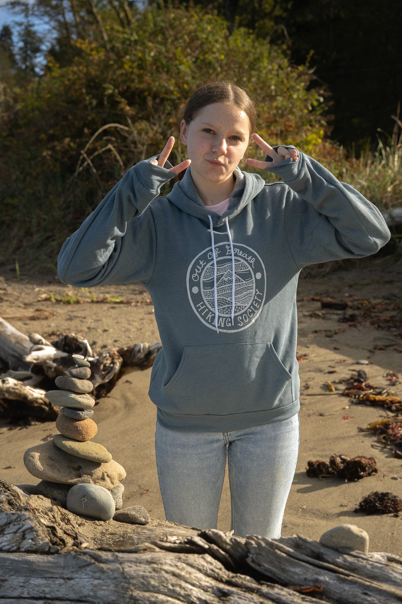 Out Of Breathe Hiking Society Bella Canvas Hoodie