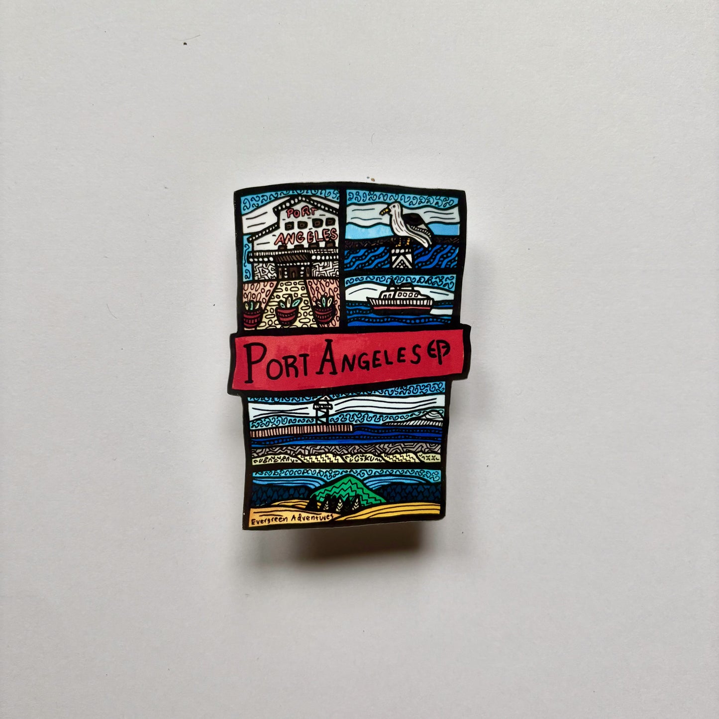 Port Angeles Collage Sticker/Magnet