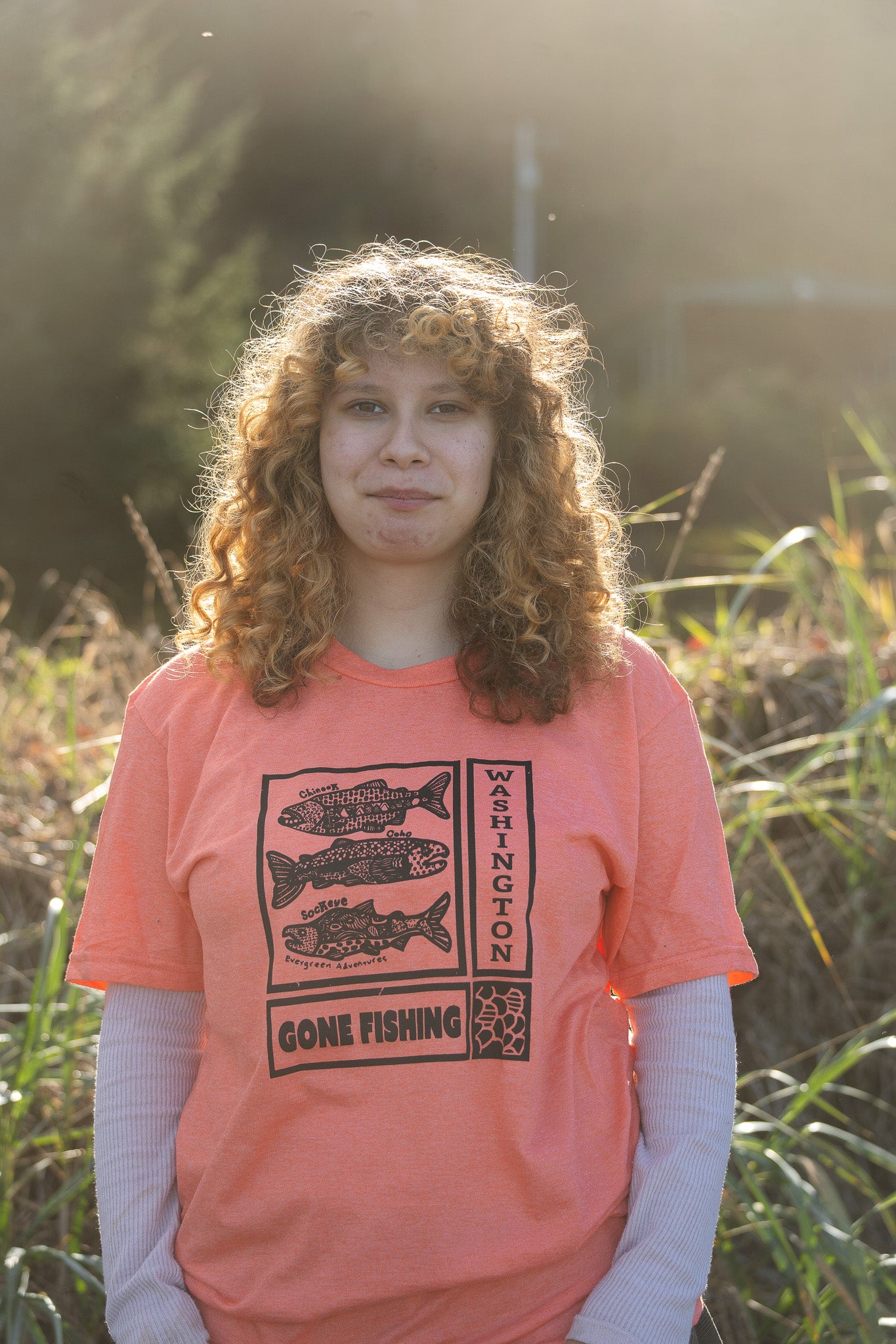 Gone Fishing Salmon T-Shirt