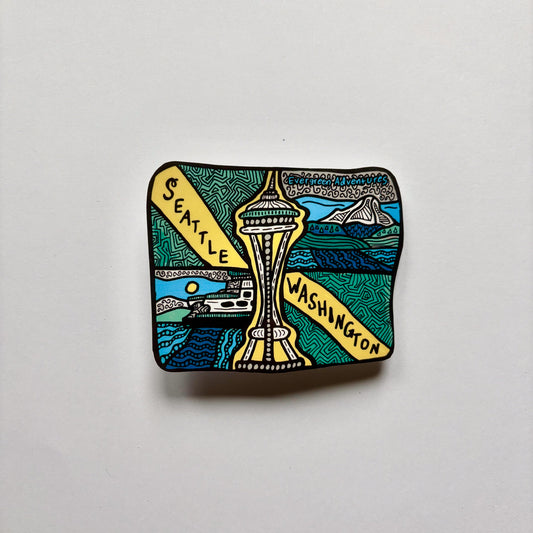 Seattle Collage Sticker/Magnet