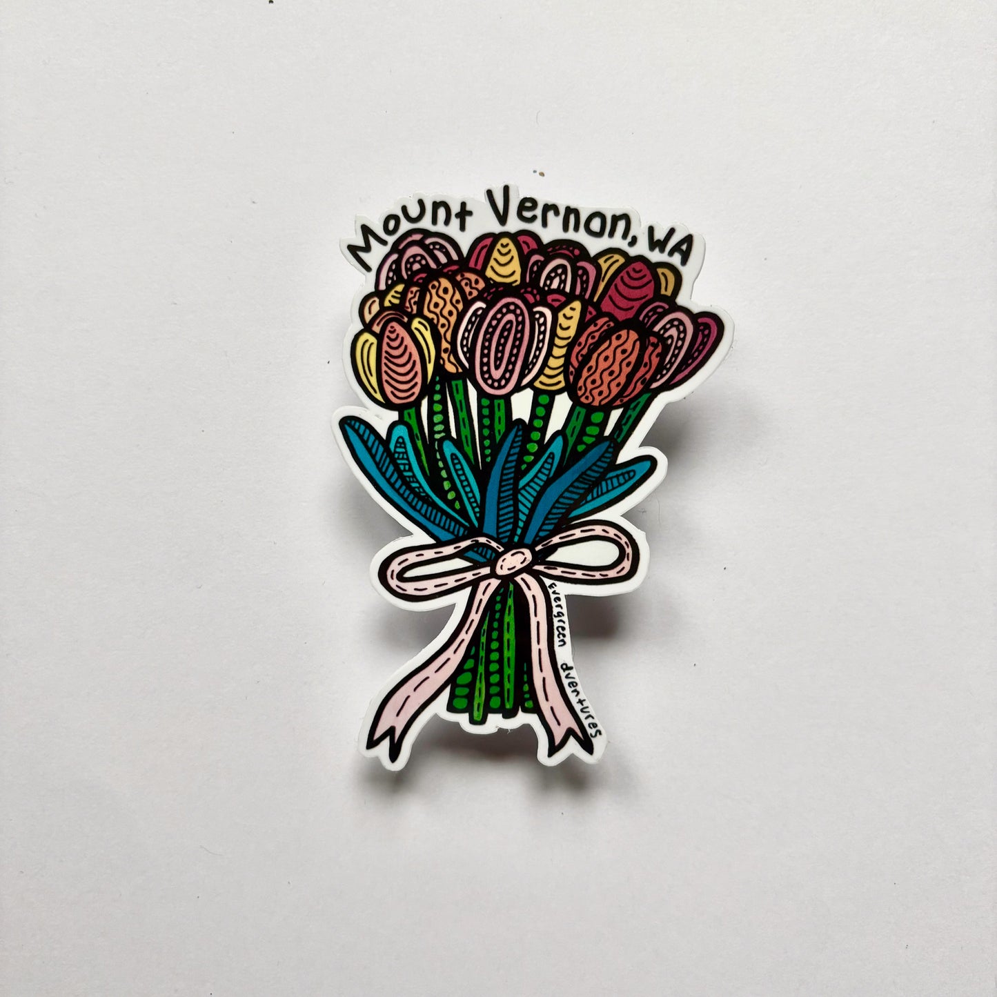 Mount Vernon Tulips Sticker/Magnet