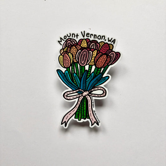 Mount Vernon Tulips Sticker/Magnet