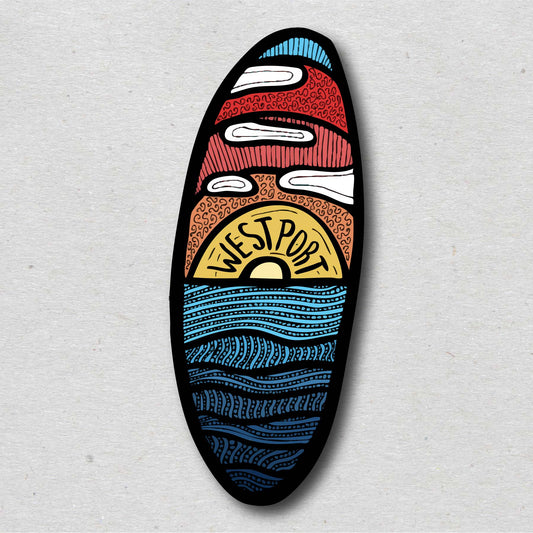 Westport Surf Board Sticker/Magnet