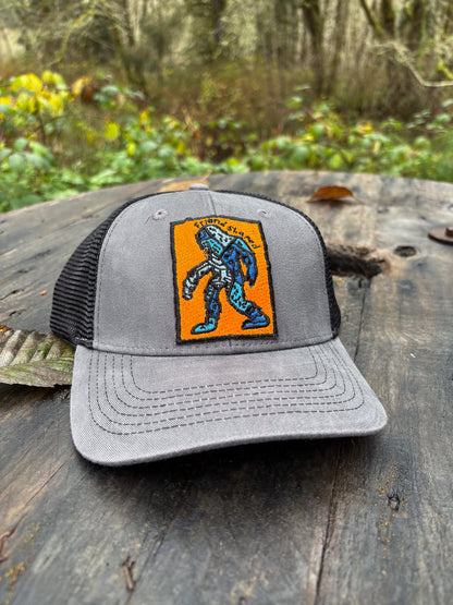 Sasquatch friend shaped - Adams truckers cap
