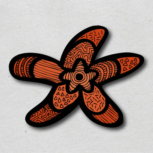 Orange Starfish Sticker/Magnet