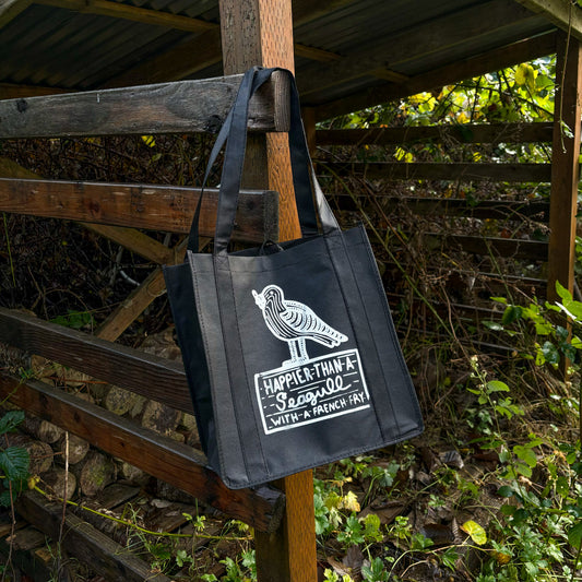 Black Seagull reusable  shopping bag